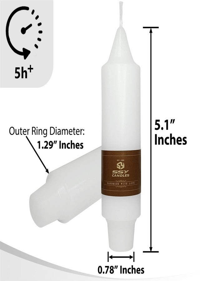 Gedengni Candlesticks Short Taper Candle,5inches White Candle Sticks Dripless Tapered Candles for Home Décor Weddings Festive Party Women Gifts(7D4PC-WHITE) - Image 3
